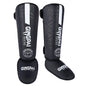 StrikeShield Pro: Premium PU Leather Boxing & MMA Shin Guards with Ankle Support™