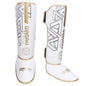 StrikeShield Pro: Premium PU Leather Boxing & MMA Shin Guards with Ankle Support™