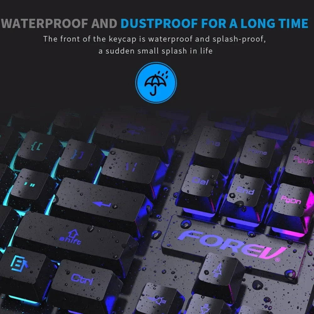 LumiStrike Pro: 104-Key Backlit Mechanical Keyboard & Mouse Set™