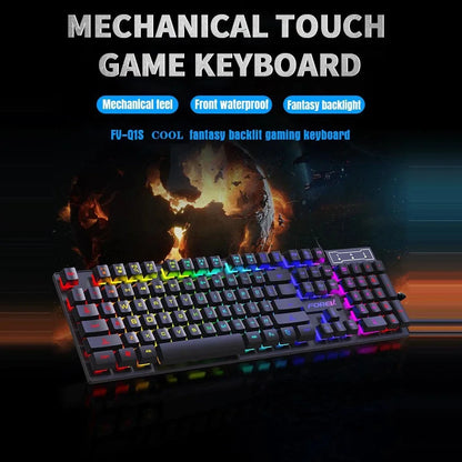 LumiStrike Pro: 104-Key Backlit Mechanical Keyboard & Mouse Set™